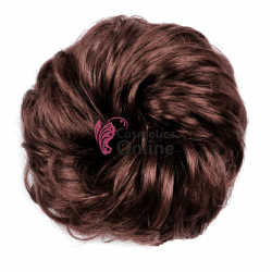 Coc modern din par artificial cu elastic C1319277 - Castaniu Inchis